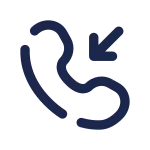 Incoming Call Rounded SVG Icon